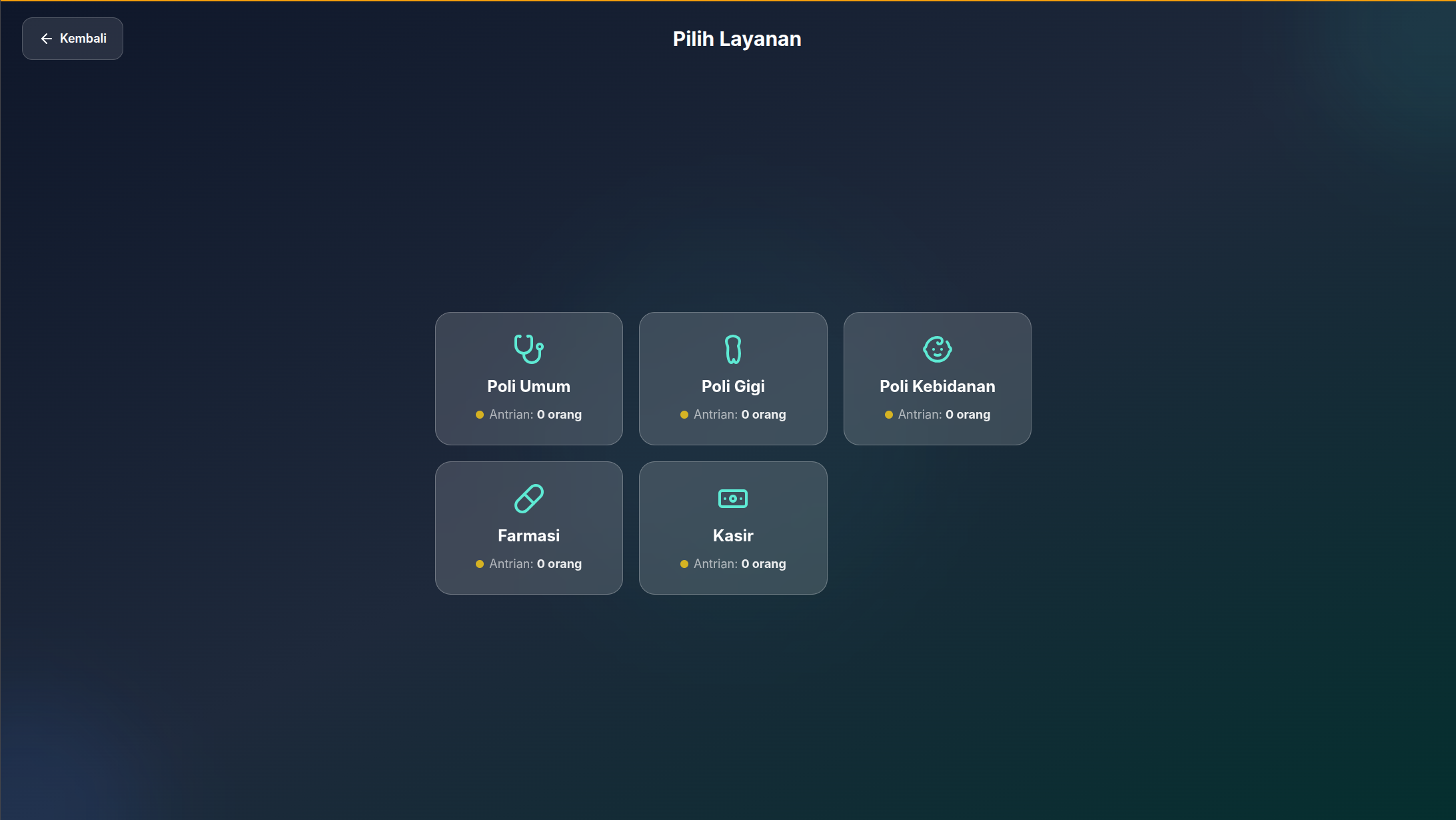 Screenshot Kiosk Antrian